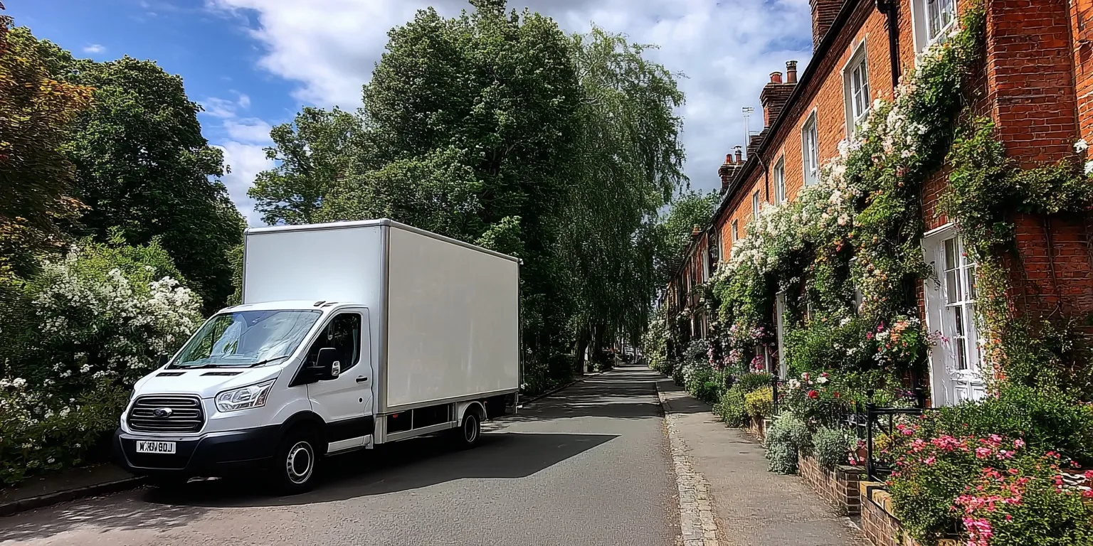 Surrey House Clearance & Removals van on a leafy Surrey street